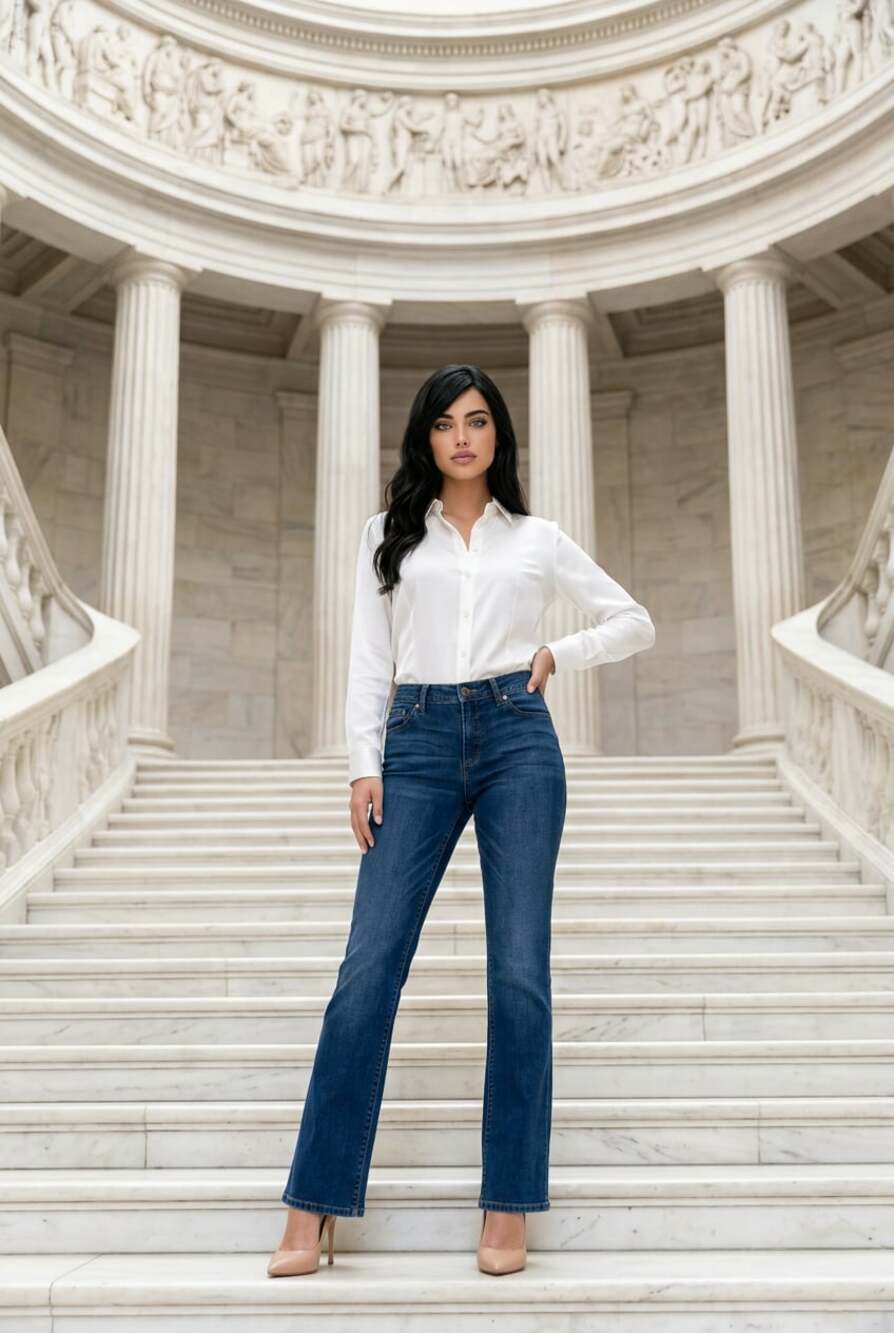 LRL Lauren Jeans Co. Ralph Lauren Women's Medium Wash Bootcut Jeans 29 x 30